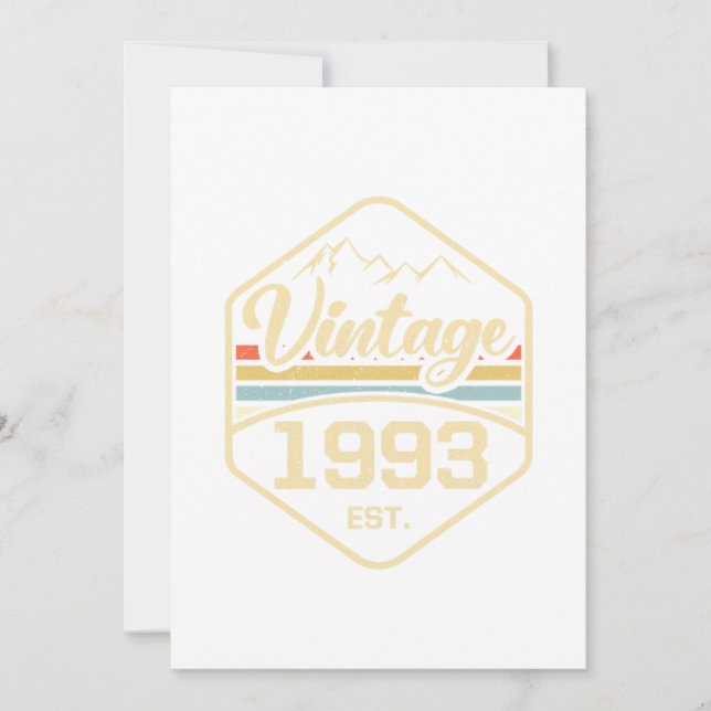Vintag 1993 Est 28. Geburtstagsgeschenk Einladung (Vorderseite)