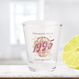 Vintag 1995 30. Geburtstagsretro lila Schnapsglas