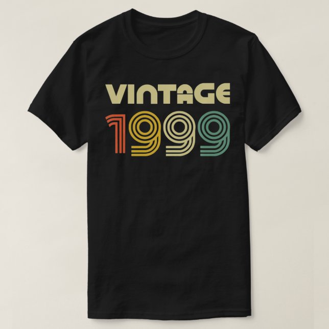 Vintag 1999 22. Geburtstagsgeschenk T-Shirt (Design vorne)