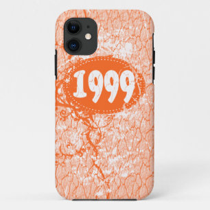 Vintag 1999 Geburtstag und Seit (orange, weiß) Case-Mate iPhone Hülle