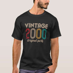 Vintag 2000 22. Geburtstagsgeschenke Retro Vintag  T-Shirt