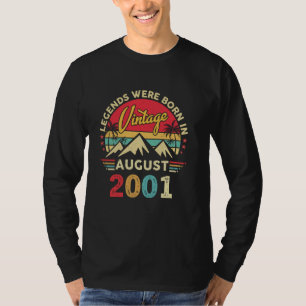 Vintag 2001 Limited Edition August 23. Geburtstag T-Shirt