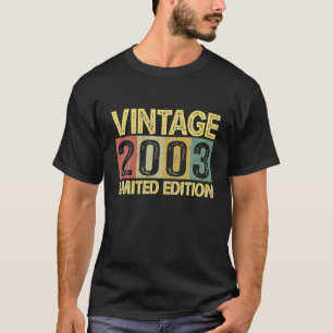 Vintag 2003 Sonntag 19 Jahre Alter Sonntag 19. Geb T-Shirt