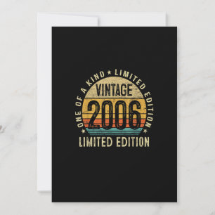 Vintag 2006 17. Geburtstag Limited Edition 17 Jahr Einladung