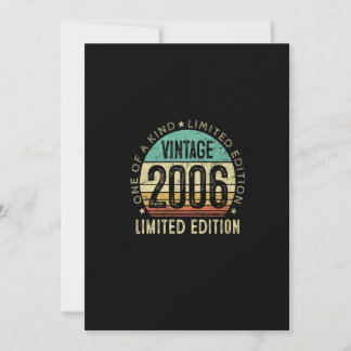 Vintag 2006 17. Geburtstag Limited Edition 17 Jahr Einladung