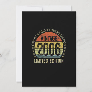 Vintag 2006 17. Geburtstag Limited Edition 17 Jahr Einladung