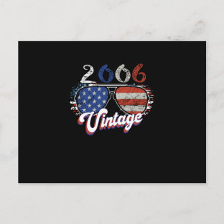 Vintag 2006 Sonnenbrille USA Flag Postkarte