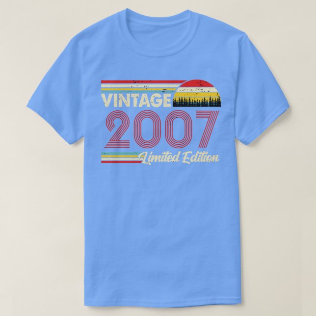 Vintag 2007 Geburtstag Shirt Limited Edition 2007  (Design vorne)