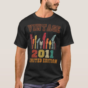 Vintag 2011 Geburtstagsgitarre 11. Geburtstag T-Shirt