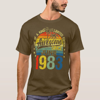 Vintag 39 Jahre alt Juni 1983 Dekorationen 39. T-Shirt