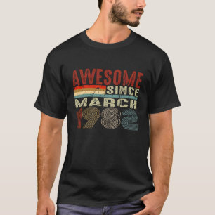 Vintag 41. Geburtstag Phantastisch seit März 1982  T-Shirt
