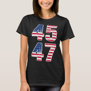 Vintag 45 47 Squared Trump 2024 Wahlgeschenk Männe T-Shirt