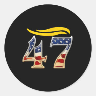 Vintag 47 Trump-Haar 5 Runder Aufkleber