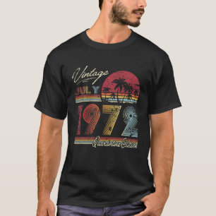 Vintag 49. Geburtstag Juli 1972 49 Jahre Quarantän T-Shirt