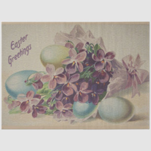 Vintag 4 Eier Osterferien Seidenpapier