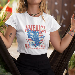 Vintag 4. Juli Amerika EST 1776 T-Shirt
