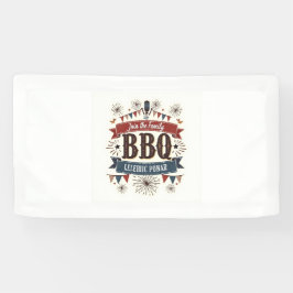 Vintag 4. Juli Banner - Rustikale GRILLEN Party De