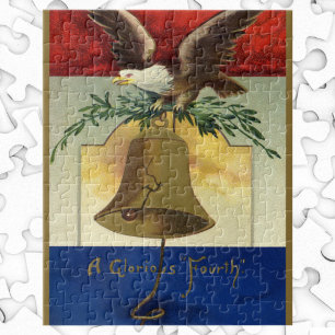 Vintag 4. Juli mit Eagle und Liberty Bell