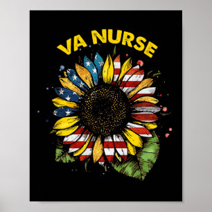 Vintag 4. Juli VA Nurse Patriotic Real Americ Poster