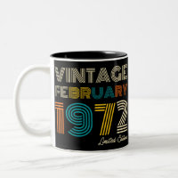 Vintag 50. Geburtstag im Februar 1972
