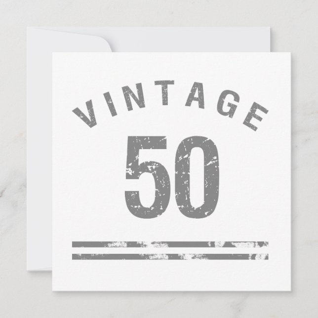 Vintag 50. Geburtstag Karte (Vorderseite)