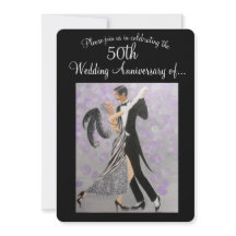 Vintag 50. Hochzeitstag, Einladung