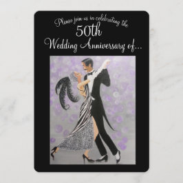 Vintag 50. Hochzeitstag, Einladung