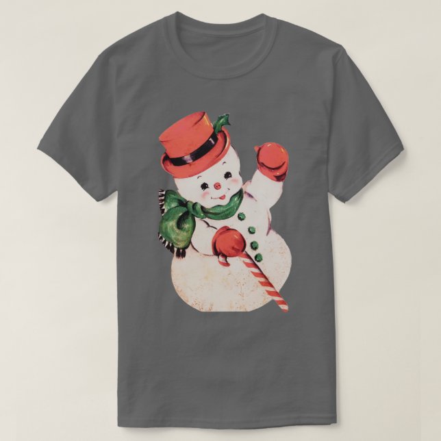 Vintag 50er Snowman T-Shirt (Design vorne)