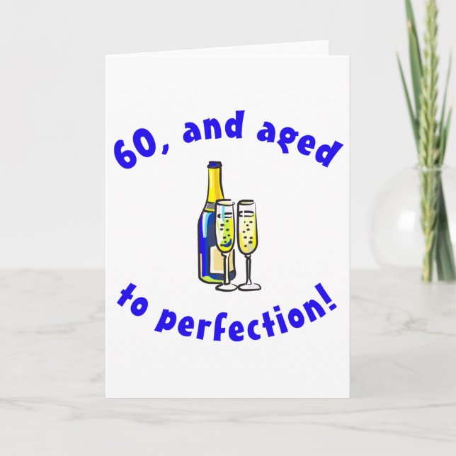 Vintag 60. Geburtstag Karte (Vorderseite)