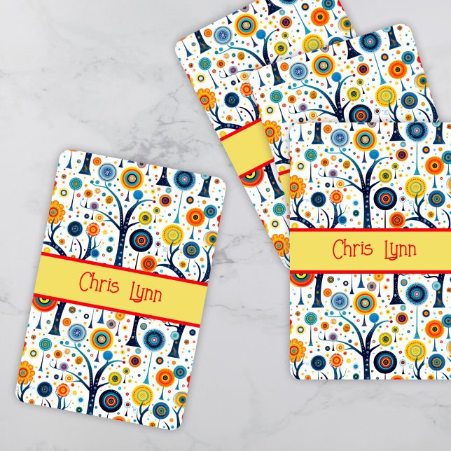 Vintag 60er Vibe Mod Blume Spielkarten (Von Creator hochgeladen)