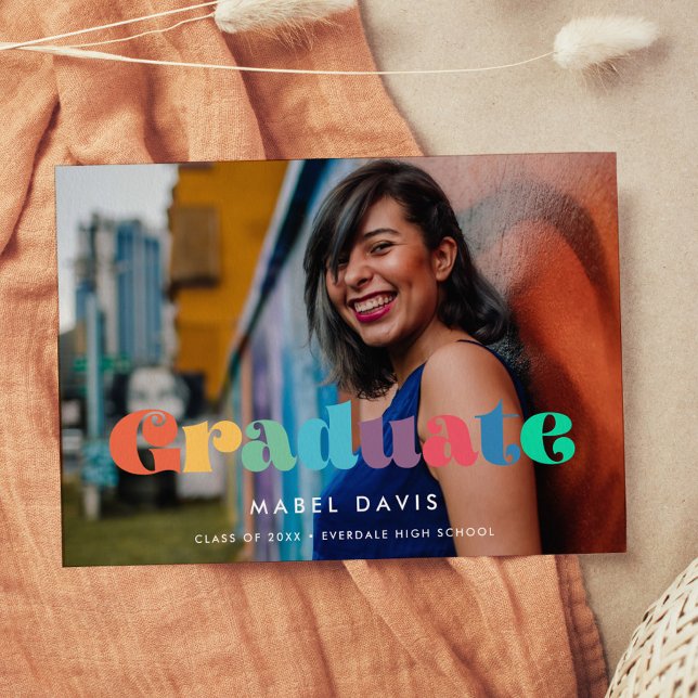 Vintag 70er Foto Abschluss Ankündigung (Von Creator hochgeladen)