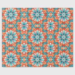 Vintag 70er Retro Hippie Style Blume Power Boho Geschenkpapier