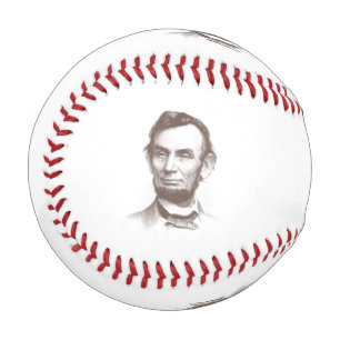 Vintag Abraham Lincoln Portrait Baseball