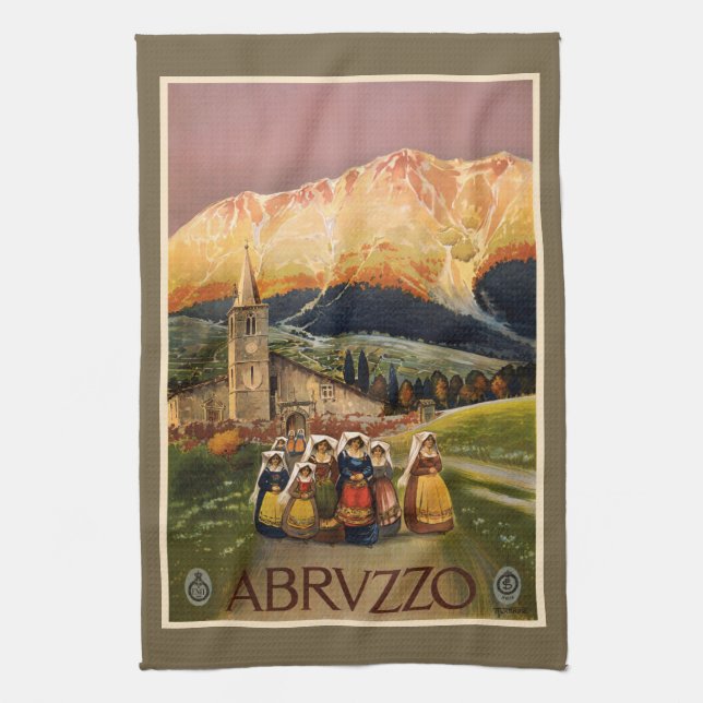 Vintag Abrvzzo Italien Handtuch (Vertikal)