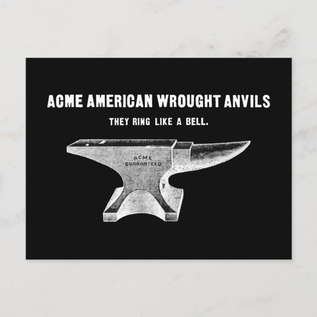 Vintag Acme Anvils Postkarte (Vorderseite)
