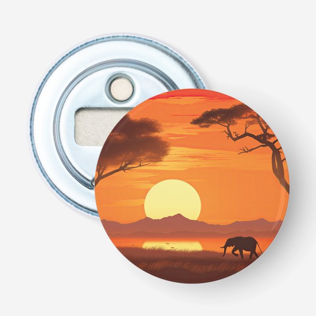 Vintag African Safari Flaschenöffner (Vorderseite)