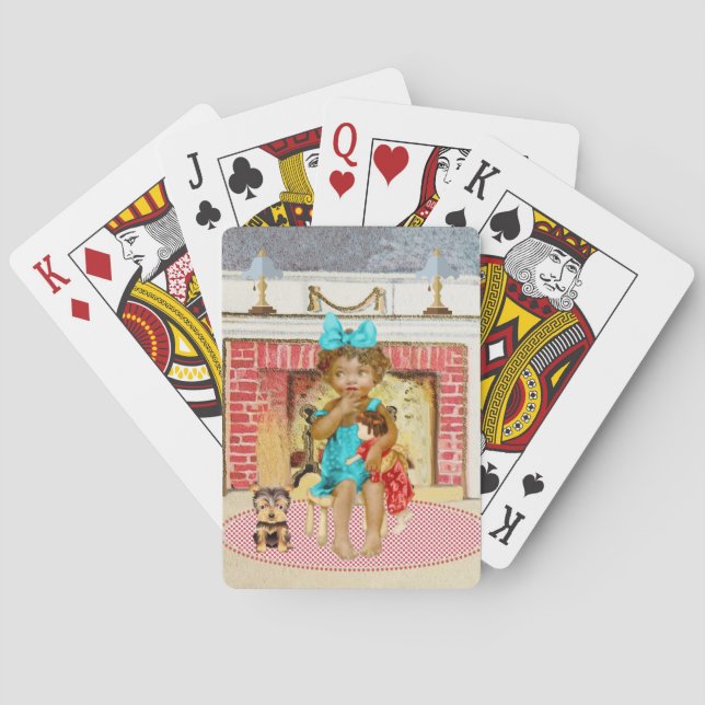 Vintag-Afrikanisches Mädchen Spielkarten (Rückseite)