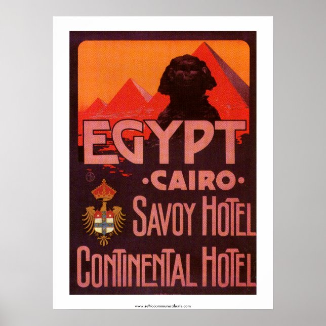Vintag Ägypten Hotel Poster (Vorne)