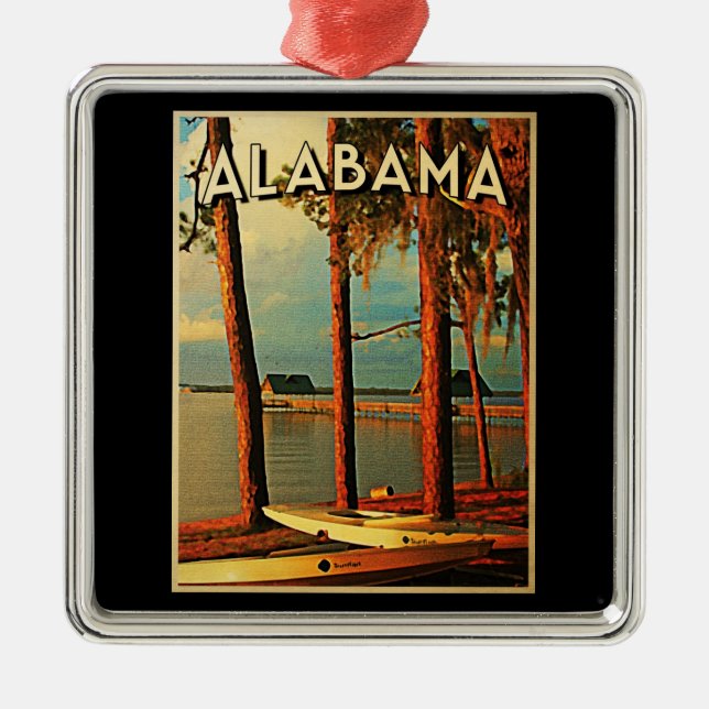 Vintag Alabama Ornament Aus Metall (Vorne)