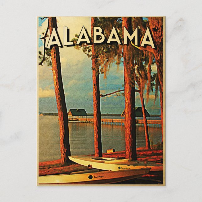 Vintag Alabama Postkarte (Vorderseite)