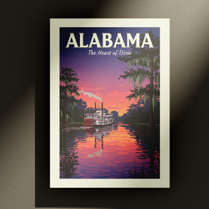 Vintag Alabama Postkarte