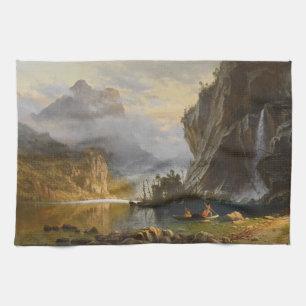 Vintag Albert Bierstadt Amerikanischen Ureinwohner Geschirrtuch