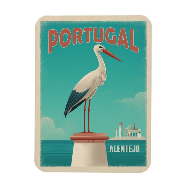 Vintag Alentejo Portugal Magnet (Vertikal)