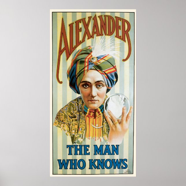 Vintag Alexander Magician Poster 1915 (Vorne)