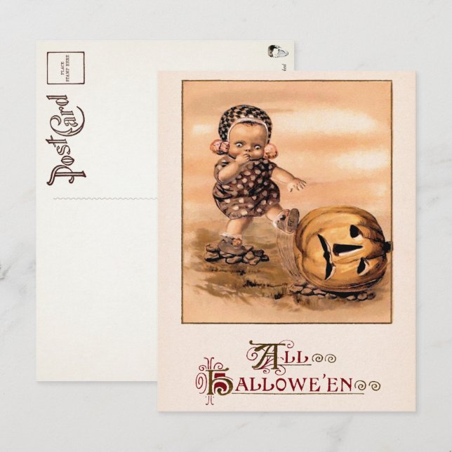 Vintag Alle Halloween Postkarte (Vorne/Hinten)