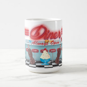 Vintag alles amerikanische Restaurant Kaffeetasse