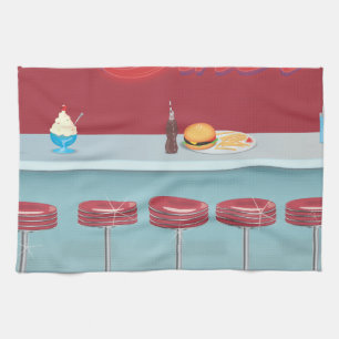 Vintag alles amerikanische Restaurant Küchentuch