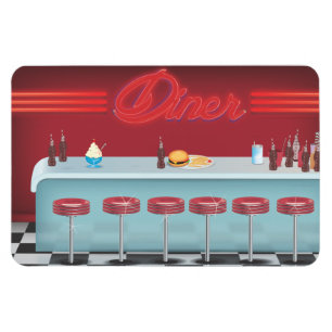 Vintag alles amerikanische Restaurant Magnet