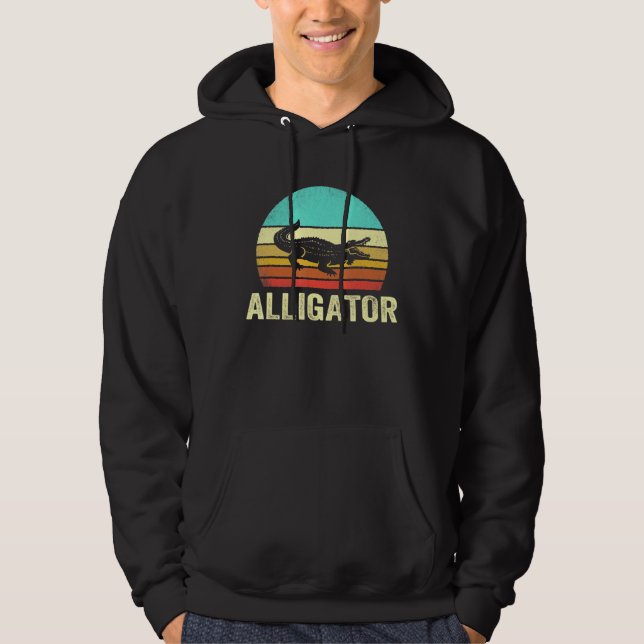 Vintag Alligator Sunset Hoodie (Vorderseite)
