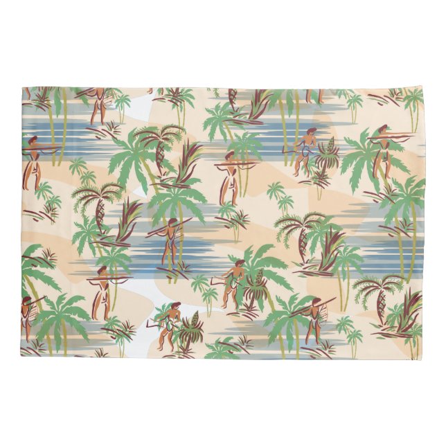 Vintag Aloha Hawaii Beach Summer Kissenbezug (Rückseite)